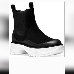 Michael Kors Women's Dupree PullOn Lug Sole Chelsea Booties Black